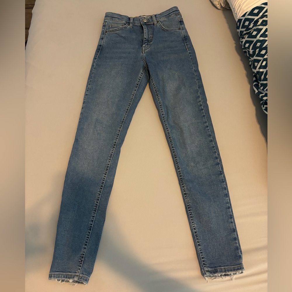 Topshop high waisted straight leg jeans